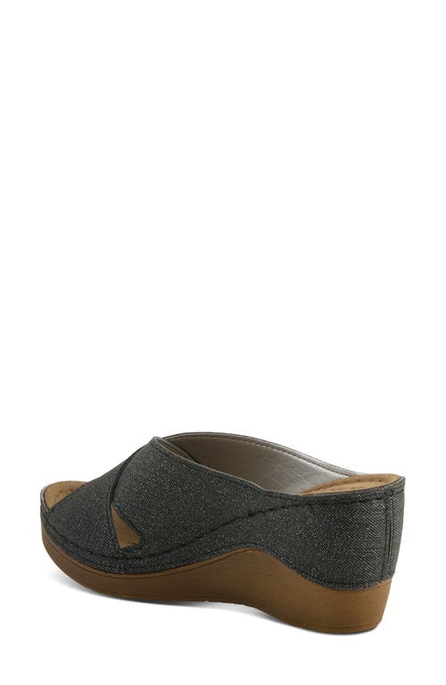 Flexus By Spring Step Wedge Sandal In Black