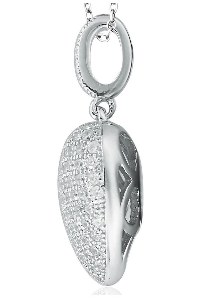 SUZY LEVIAN CZ Pavé Heart Pendant Necklace, Alternate, color, White