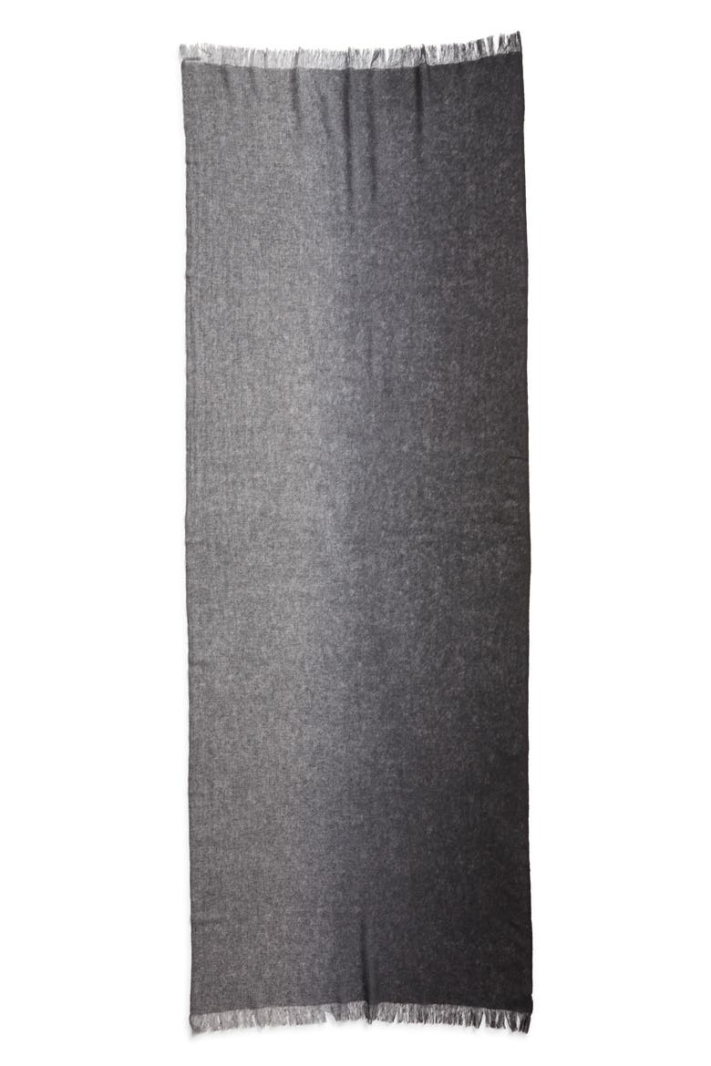 Dip Dye Cashmere Scarf, Alternate, color, BLACK COMBO