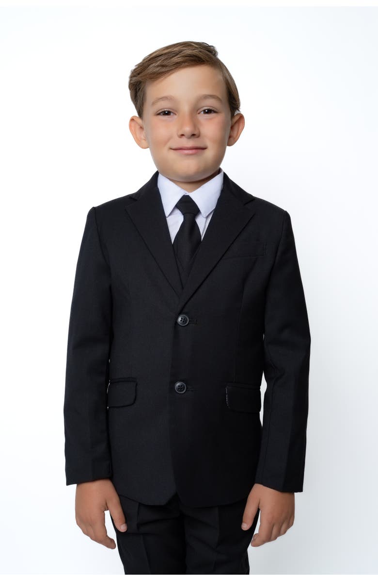Peanut Butter Collection Kids' 007 5-Piece Slim Fit Suit, Alternate, color, Black