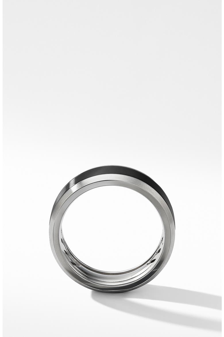 Beveled Titanium Band Ring, Alternate, color, GREY TITANIUM/ BLACK TITANIUM