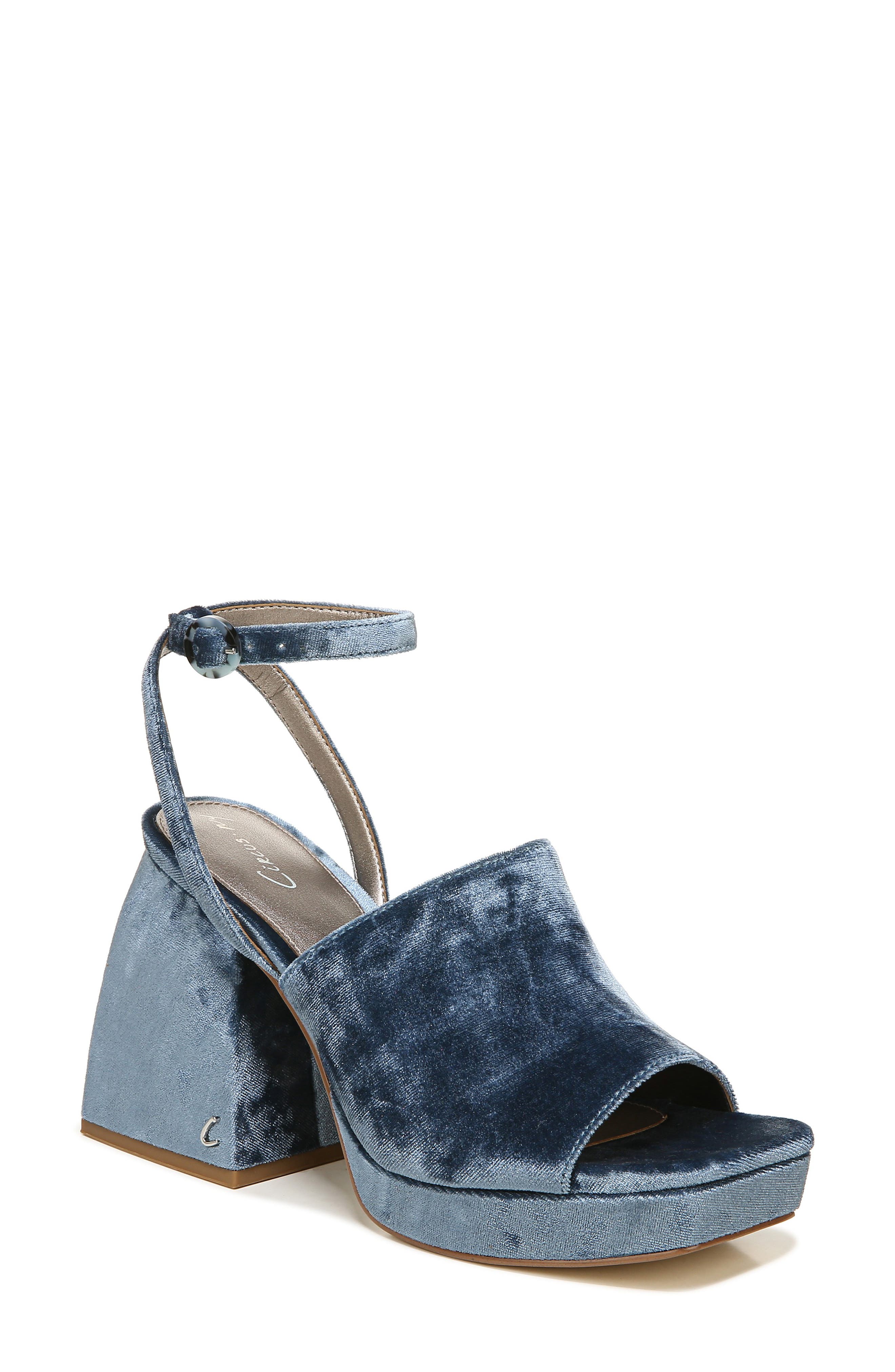 Circus by Sam Edelman Miranda Platform Ankle Strap Sandal, Main, color, DEJA BLUE