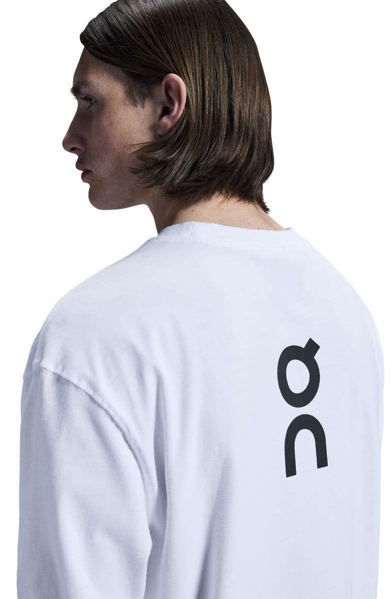 On Club Long-T Organic Cotton T-Shirt, Alternate, color, White