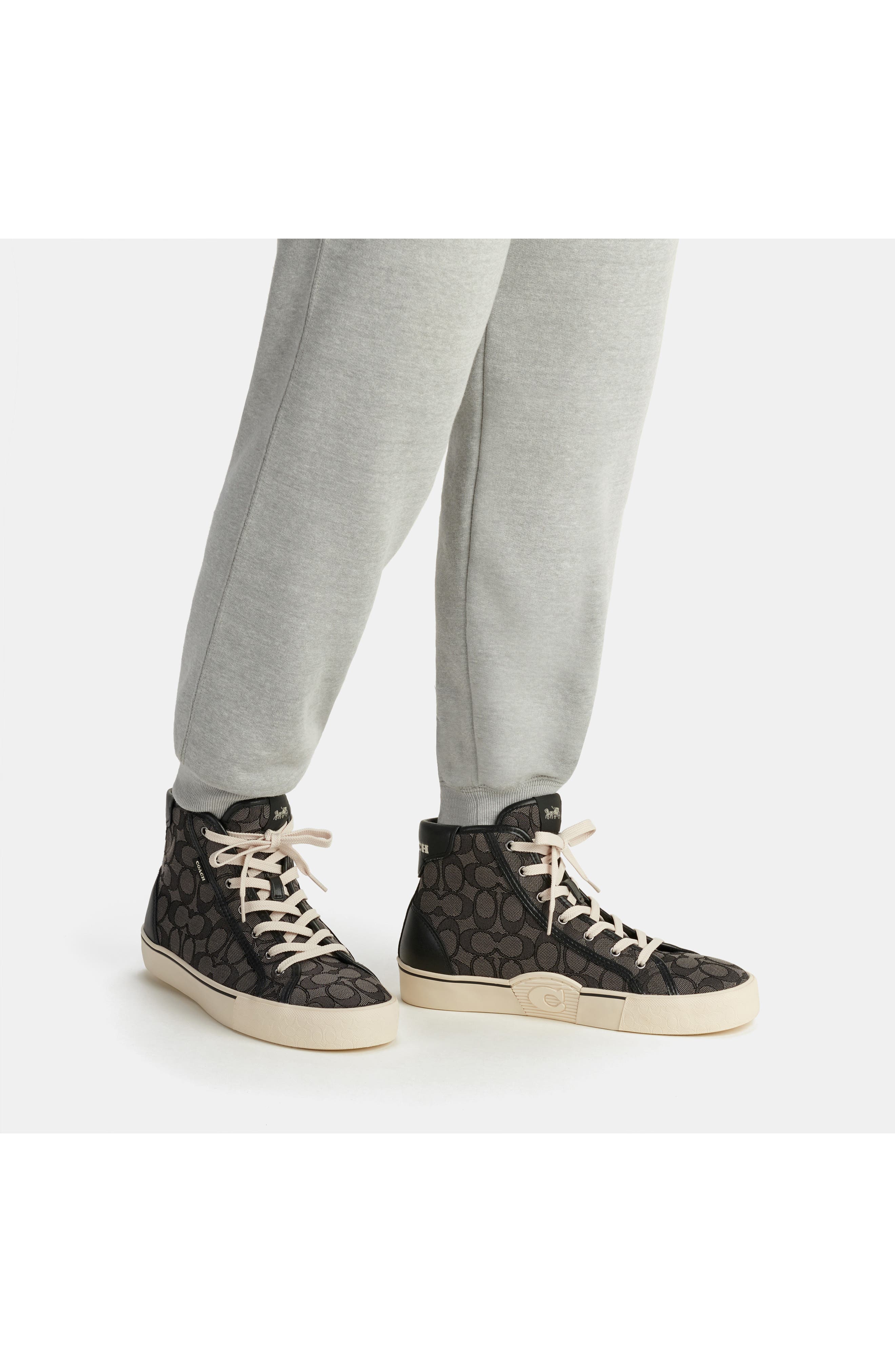 COACH Skate Signature Jacquard High Top Sneaker, Alternate, color, 