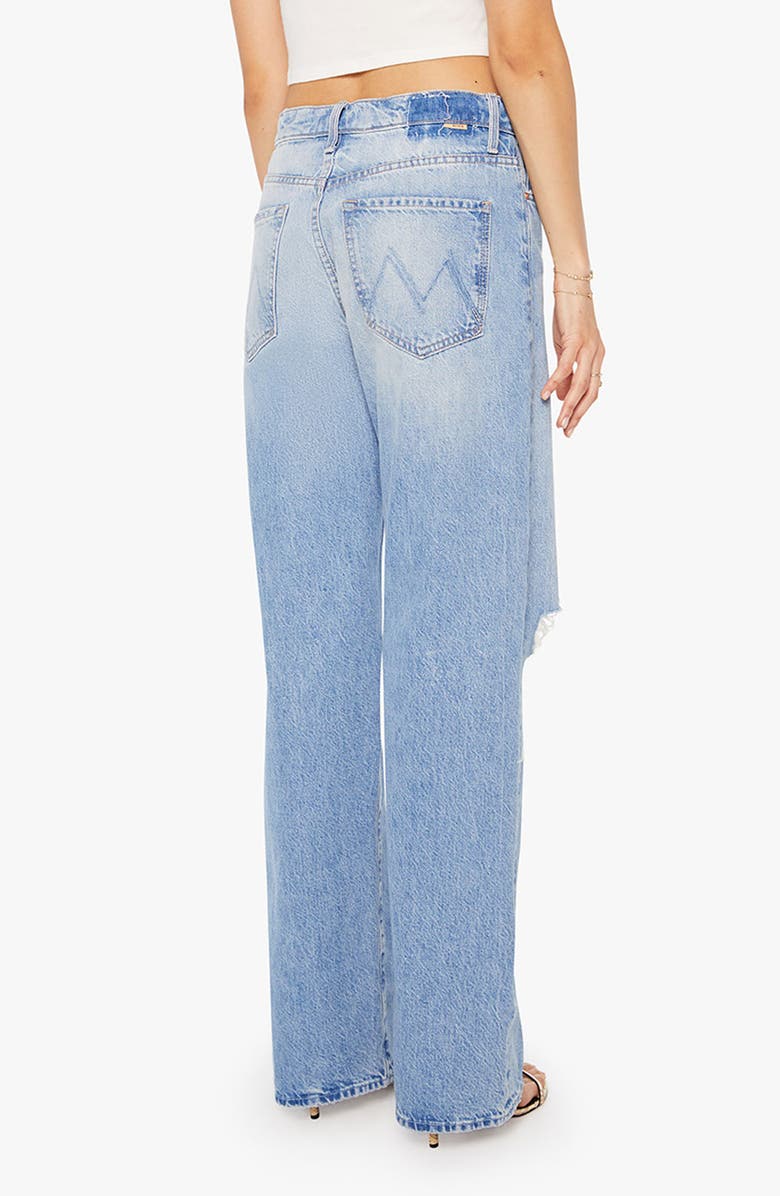 MOTHER The Dodger Sneak Ripped Wide Leg Jeans, Alternate, color, Floral Frenzy