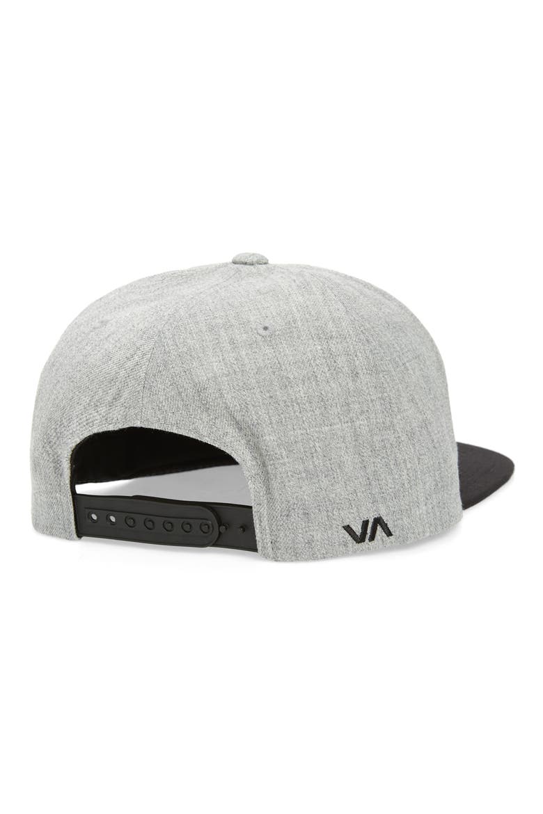 Twill Snapback Baseball Cap, Alternate, color, HEATHER GREY/ BLACK