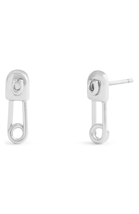 Safety Pin Stud Earrings