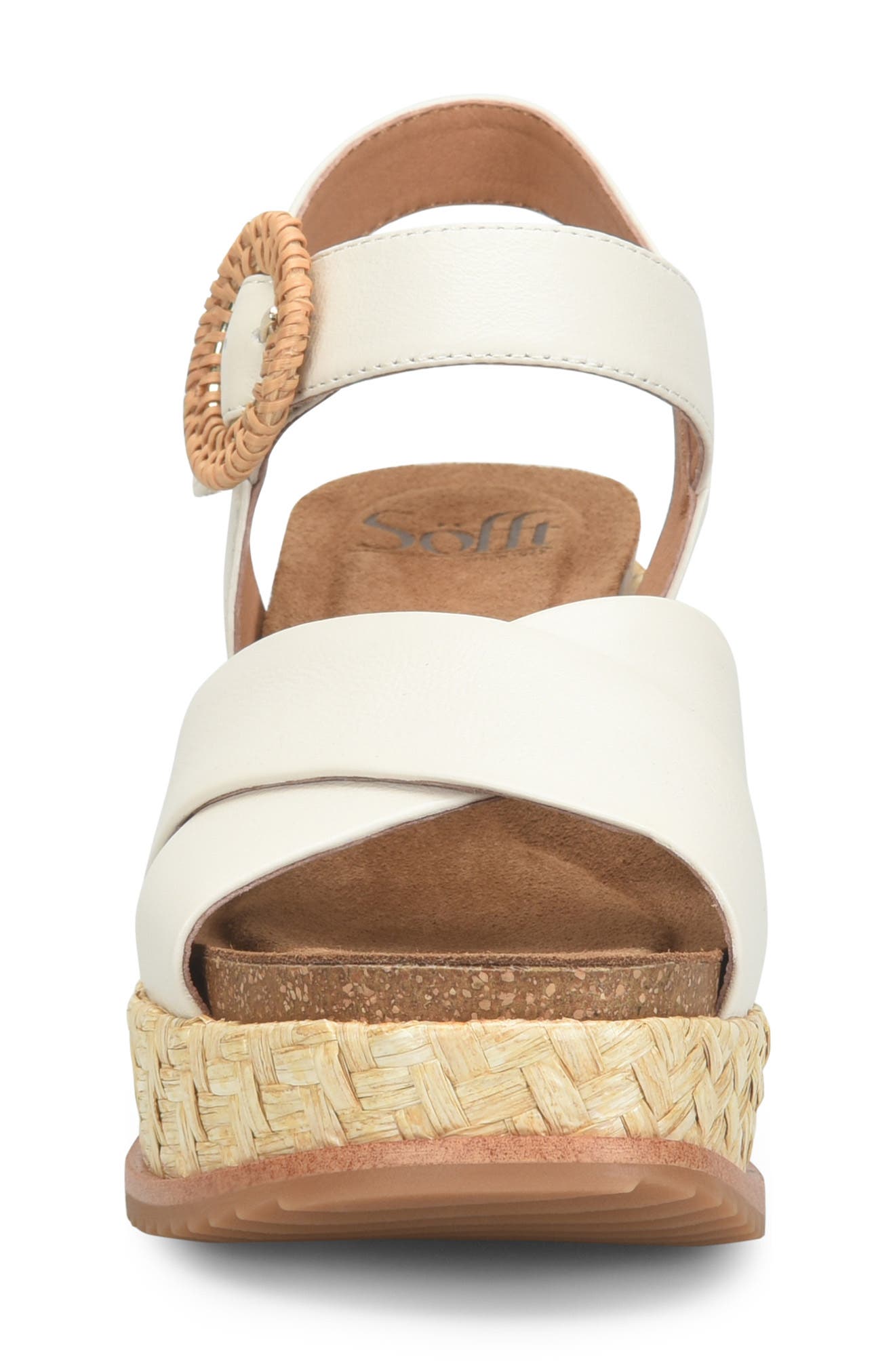 Dorathy Slingback Platform Wedge Sandal, Alternate, color, WHITE