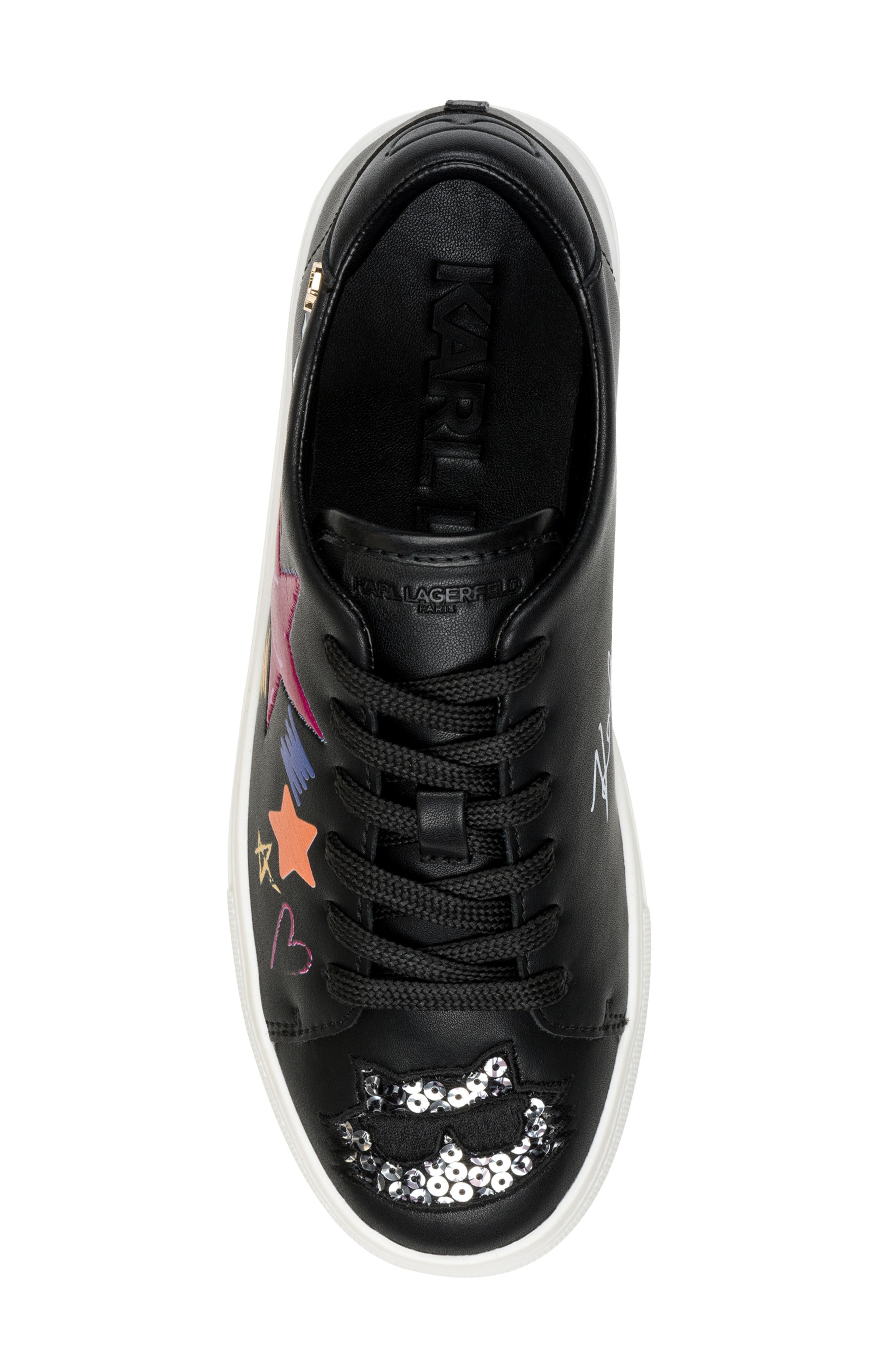 Cate Ikonic Sneaker, Alternate, color, BLACK
