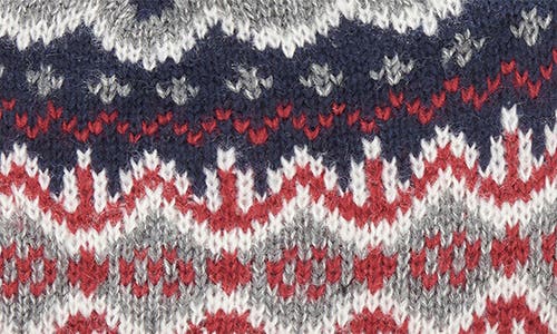 Barbour Fair Isle Pompom Beanie In Blue