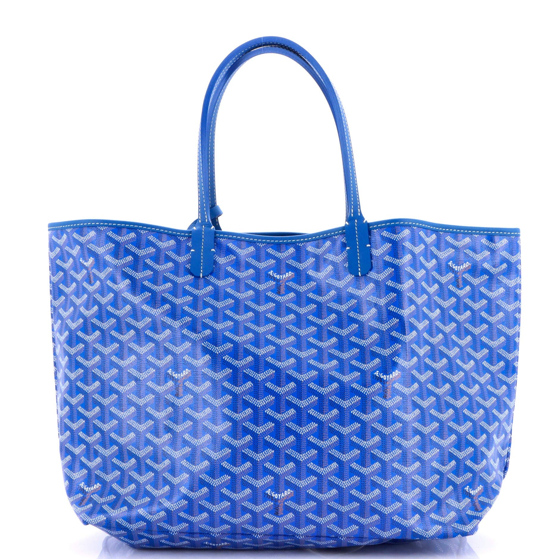 Pre-Owned Goyard Saint Louis Tote Coated Canvas PM, Main, color, Blue