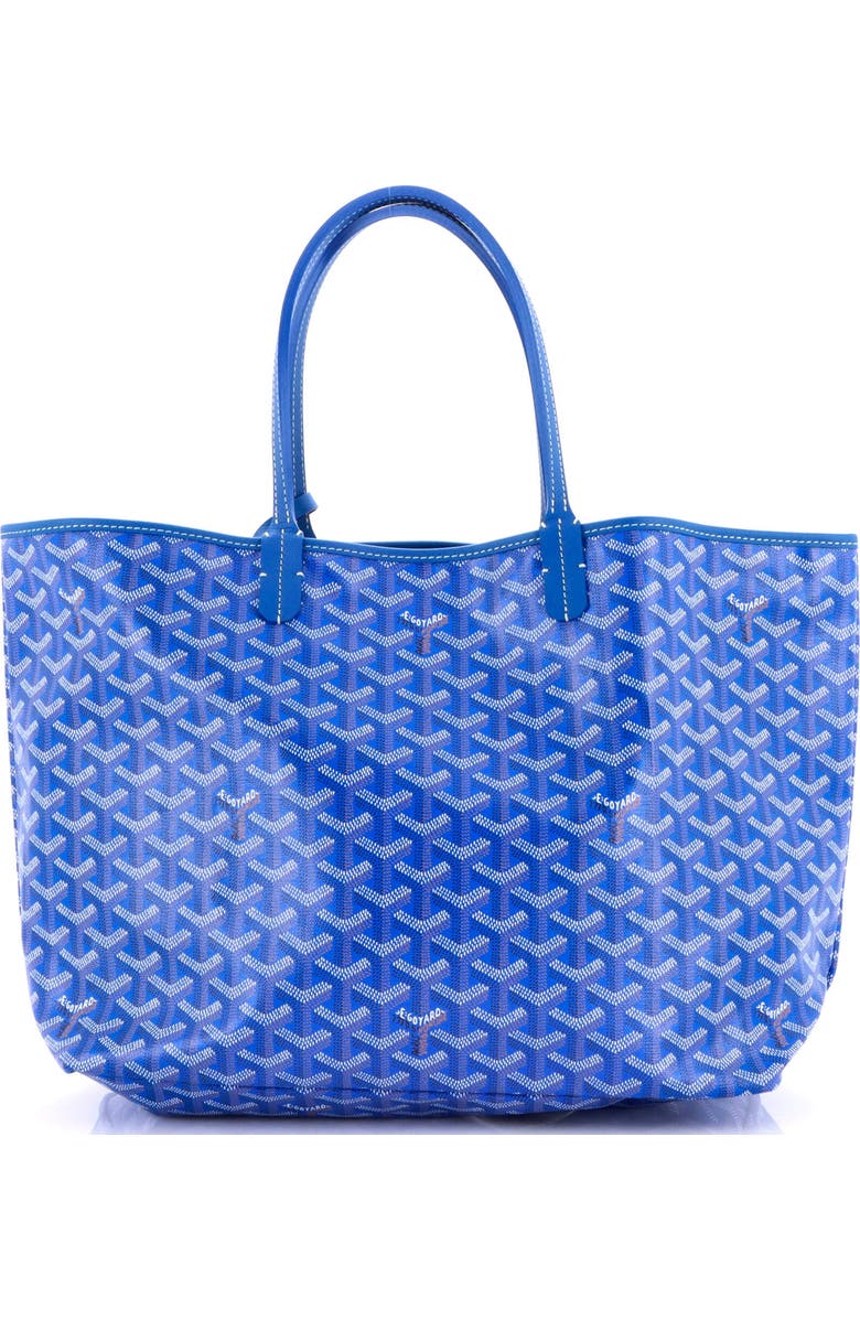 Pre-Owned Goyard Saint Louis Tote Coated Canvas PM, Main, color, Blue