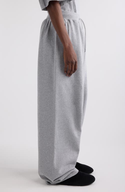 Balenciaga Wide Grey Uniform Merch Trousers In Gray