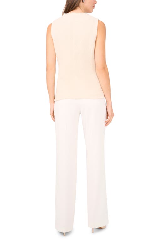 Halogen ® Tweed Square Neck Vest In White