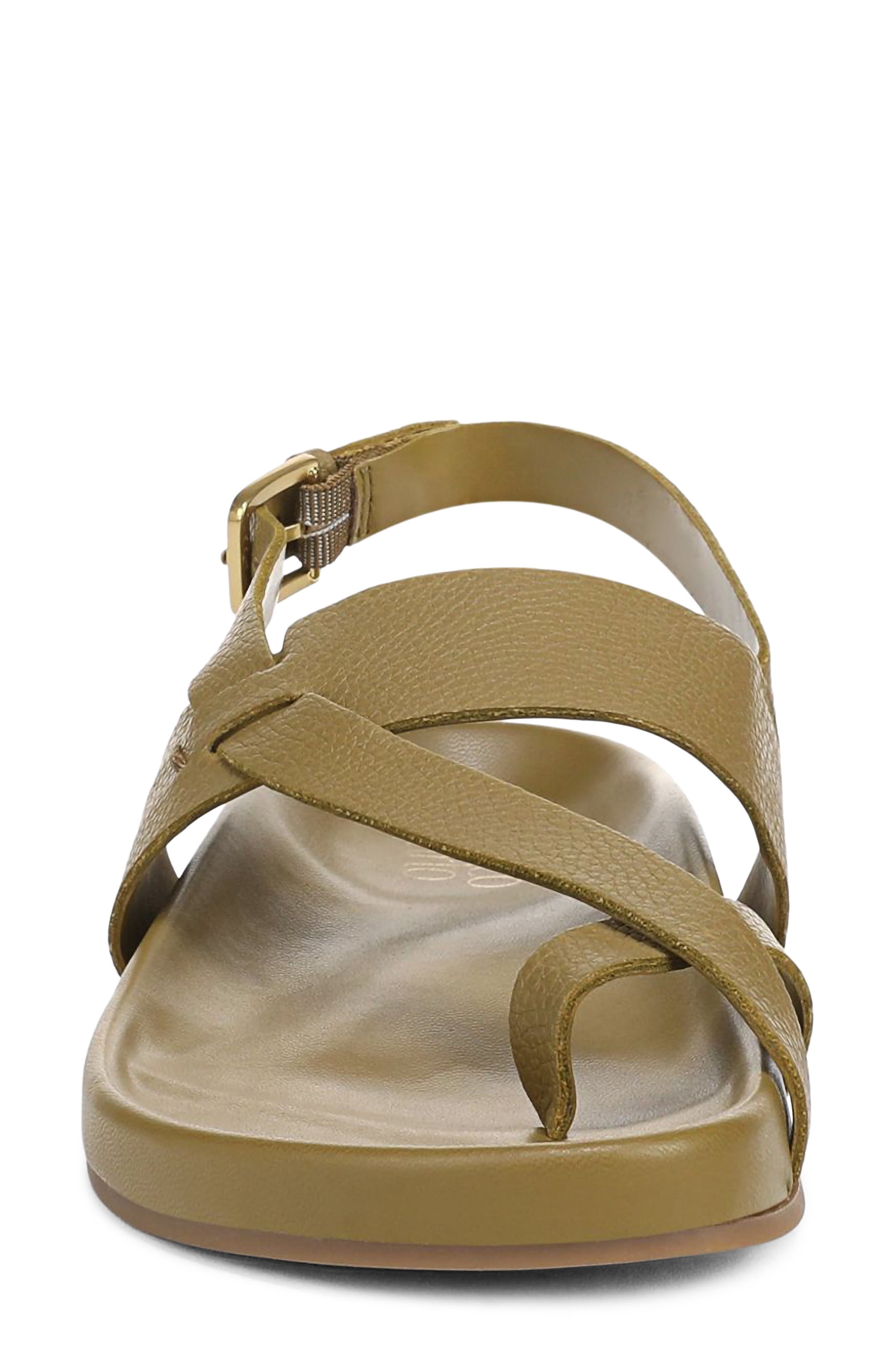 Beryl Toe Loop Slingback Sandal, Alternate, color, FERN GREEN FAUX LEATHER