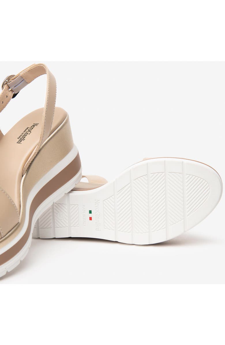 NeroGiardini Platform Wedge Sandal, Alternate, color, Beige