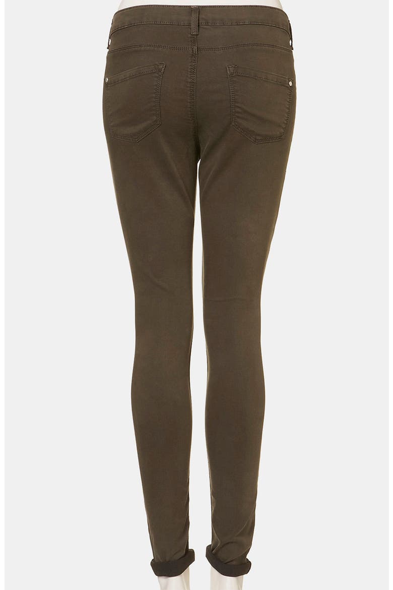 Moto 'Leigh' Skinny Jeans, Alternate, color, DARK KHAKI