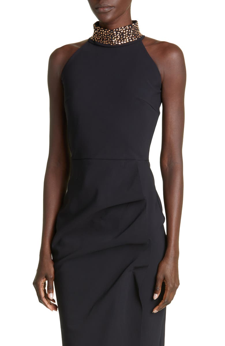 Chiara Boni La Petite Robe Slavinka Mock Neck Sheath Dress, Alternate, color, 