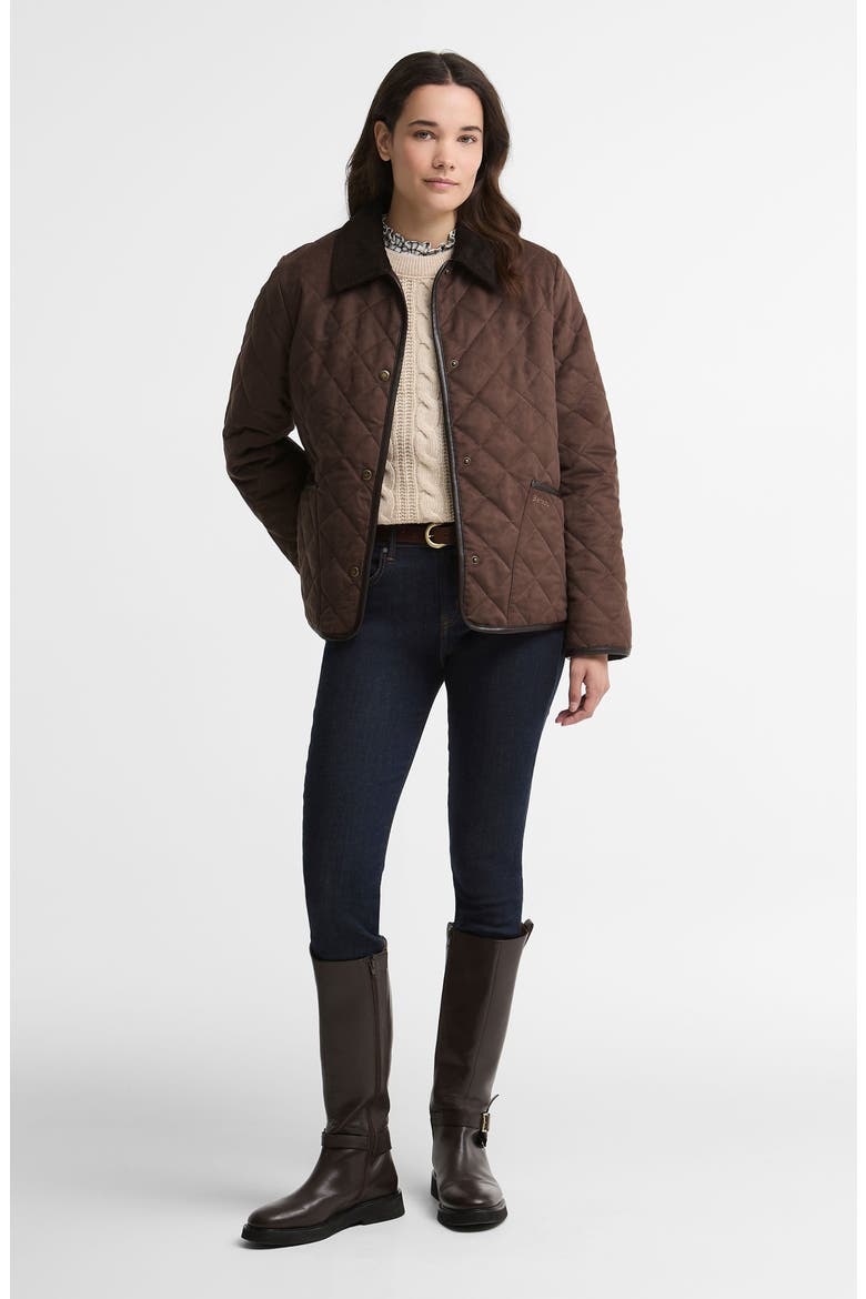 Sonya Quilted Jacket, Alternate, color, DK BROWN/ MUTED