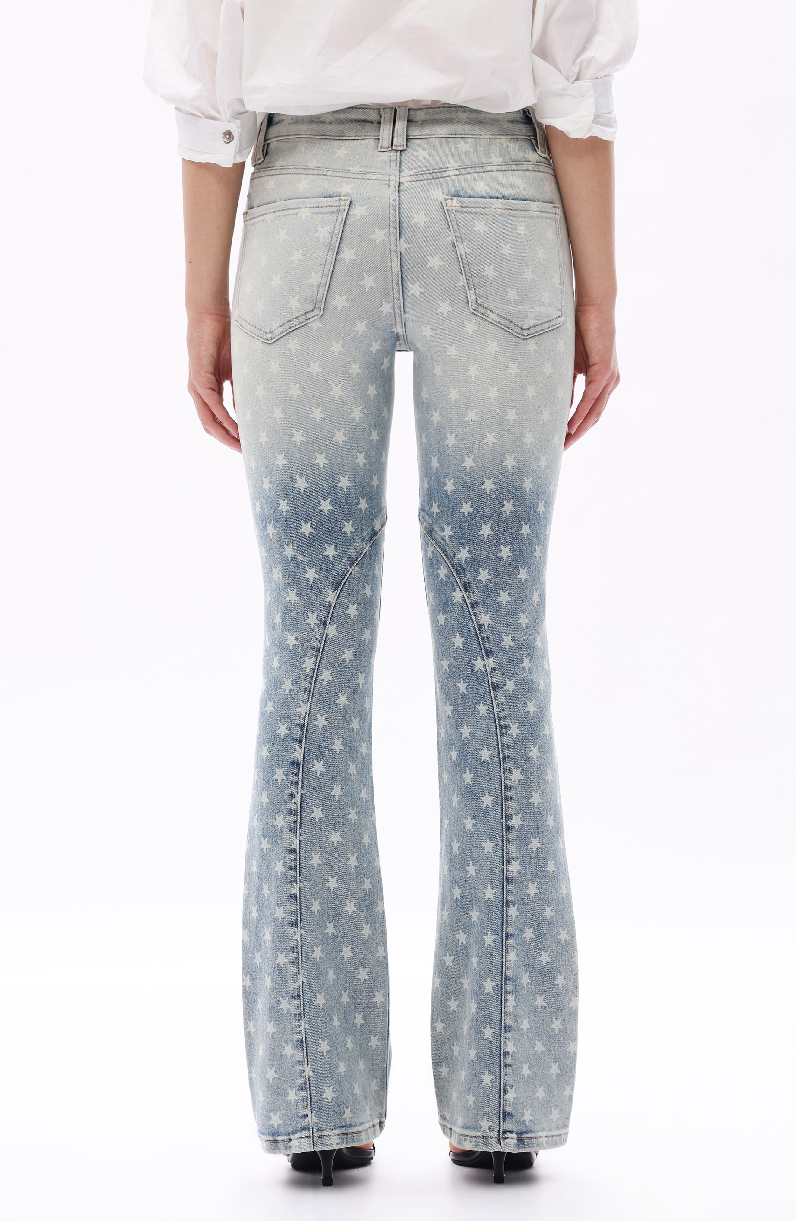 Star Print Bootcut Jeans - image 2