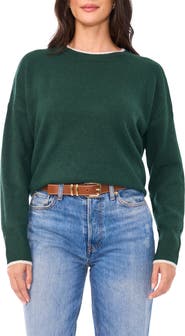 Vince Camuto Tipped Crewneck Sweater
