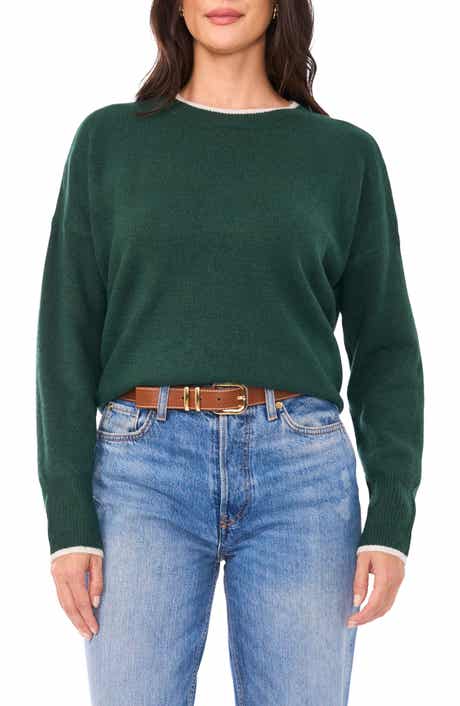 Vince Camuto Tipped Crewneck Sweater
