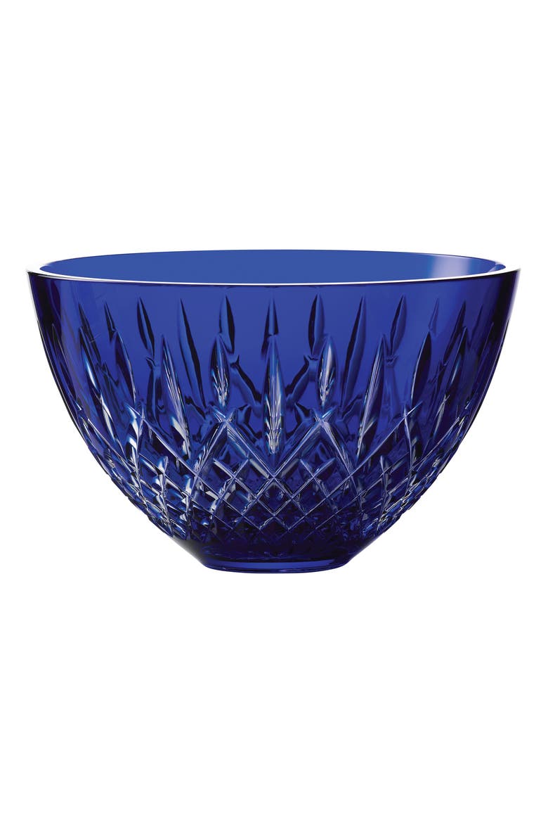 Araglin Lead Crystal Bowl, Main, color, BLUE