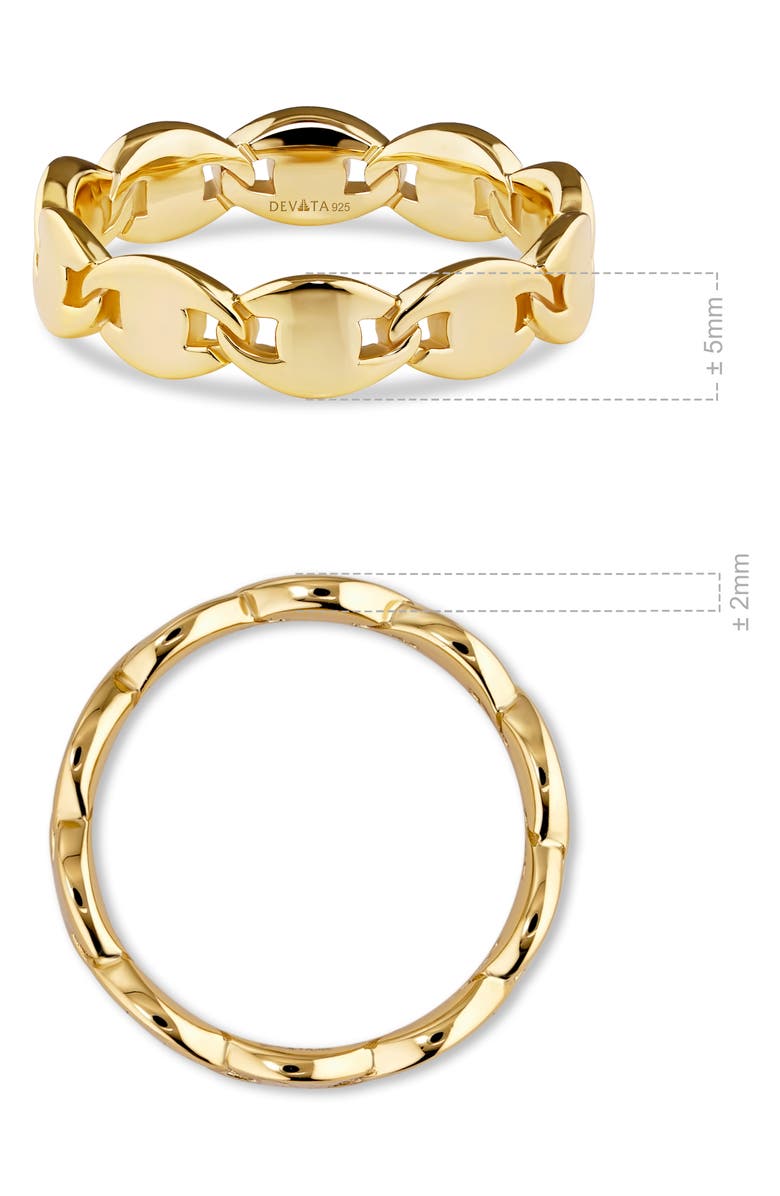 DEVATA Mariner Anchor Band Ring, Alternate, color, Gold