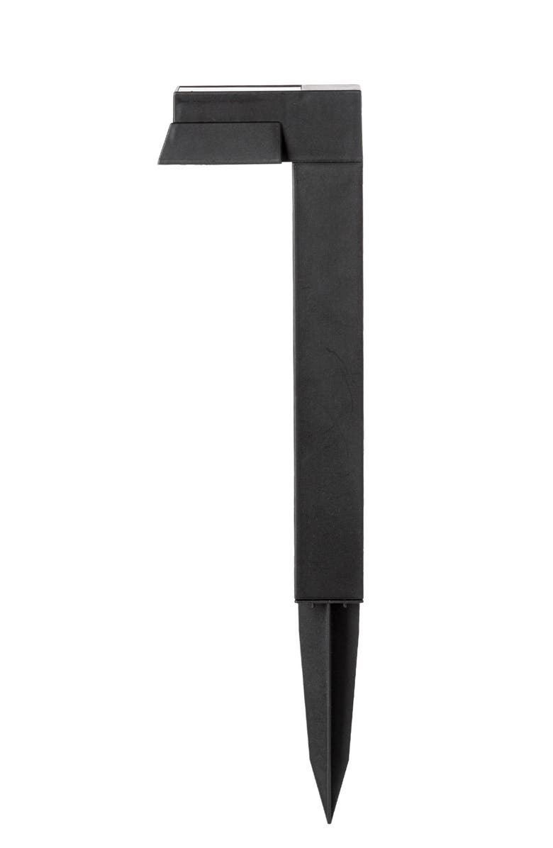 Glitzhome Set of 6 Solar Powered SMD LED Pathway Ground Light, Alternate, color, Black