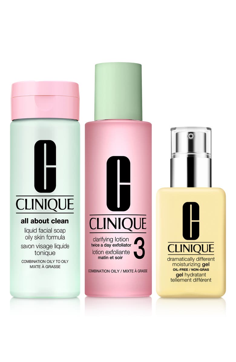 Clinique Healthy Skin 3-Step System: for Combination to Oily Skin Gift Set $84 Value, Alternate, color, 