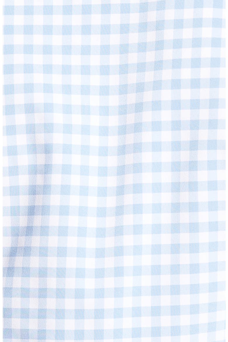 Hampton Trim Fit Gingham Performance Shirt, Alternate, color, BLUE