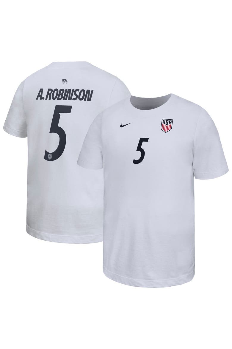 Youth Nike Antonee Robinson White USMNT Home Name & Number T-Shirt, Main, color, White