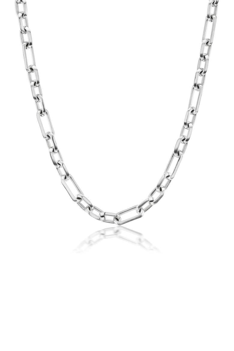 Oval Link Chain Necklace, Main, color, Sterling Silver