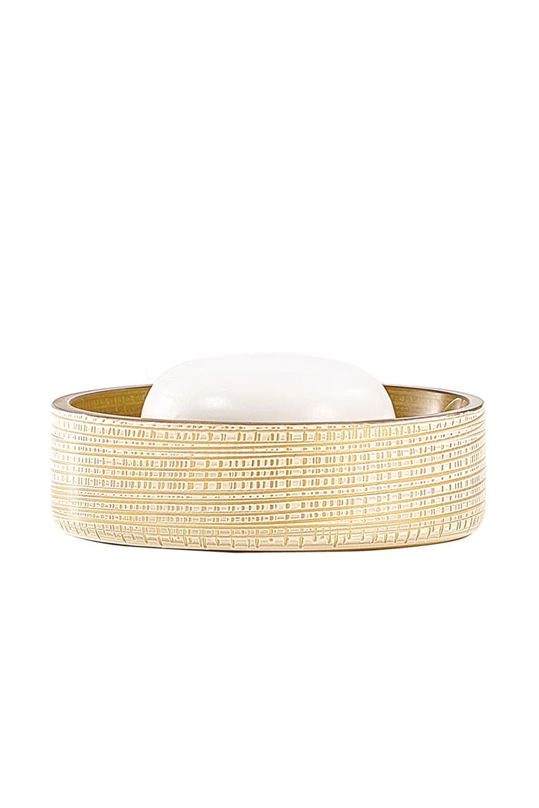 Woven Gold Soap Dish, Main, color, GOLD