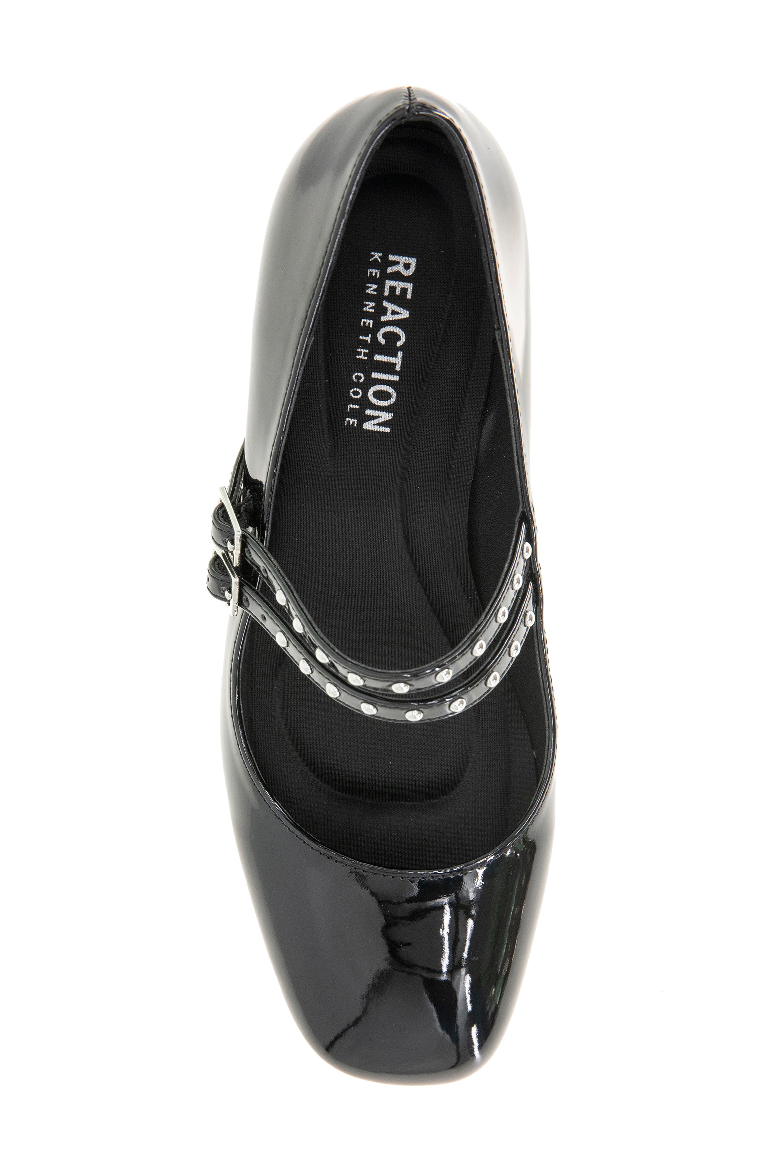 Reaction Kenneth Cole Leeann Studded Mary Jane Pump, Alternate, color, Black Patent