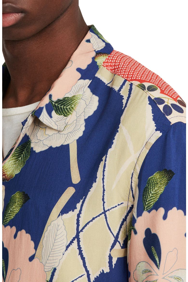 Fuyugi Slim Fit Short Sleeve Shirt, Alternate, color, INK NAVY