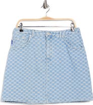 BOSS Gami Check Denim Skirt