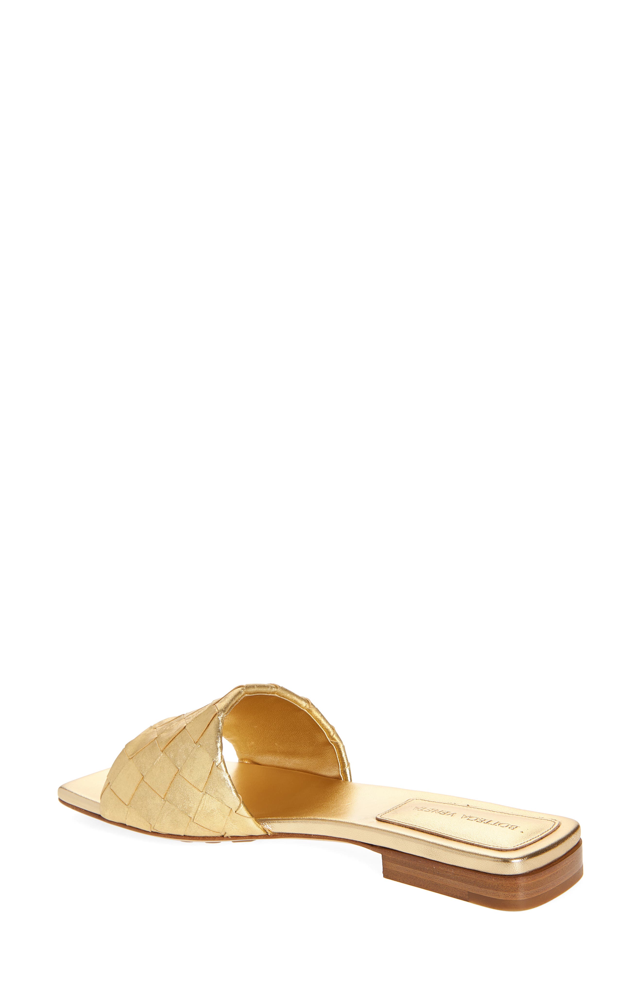 Bottega Veneta Parco Intrecciato Slide Sandal, Alternate, color, 8472 Gold