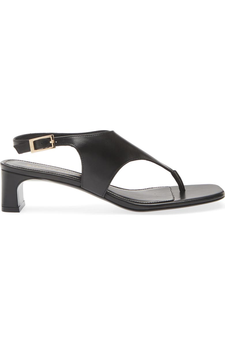 Stuart Weitzman Ankle Strap Sandal, Alternate, color, Black