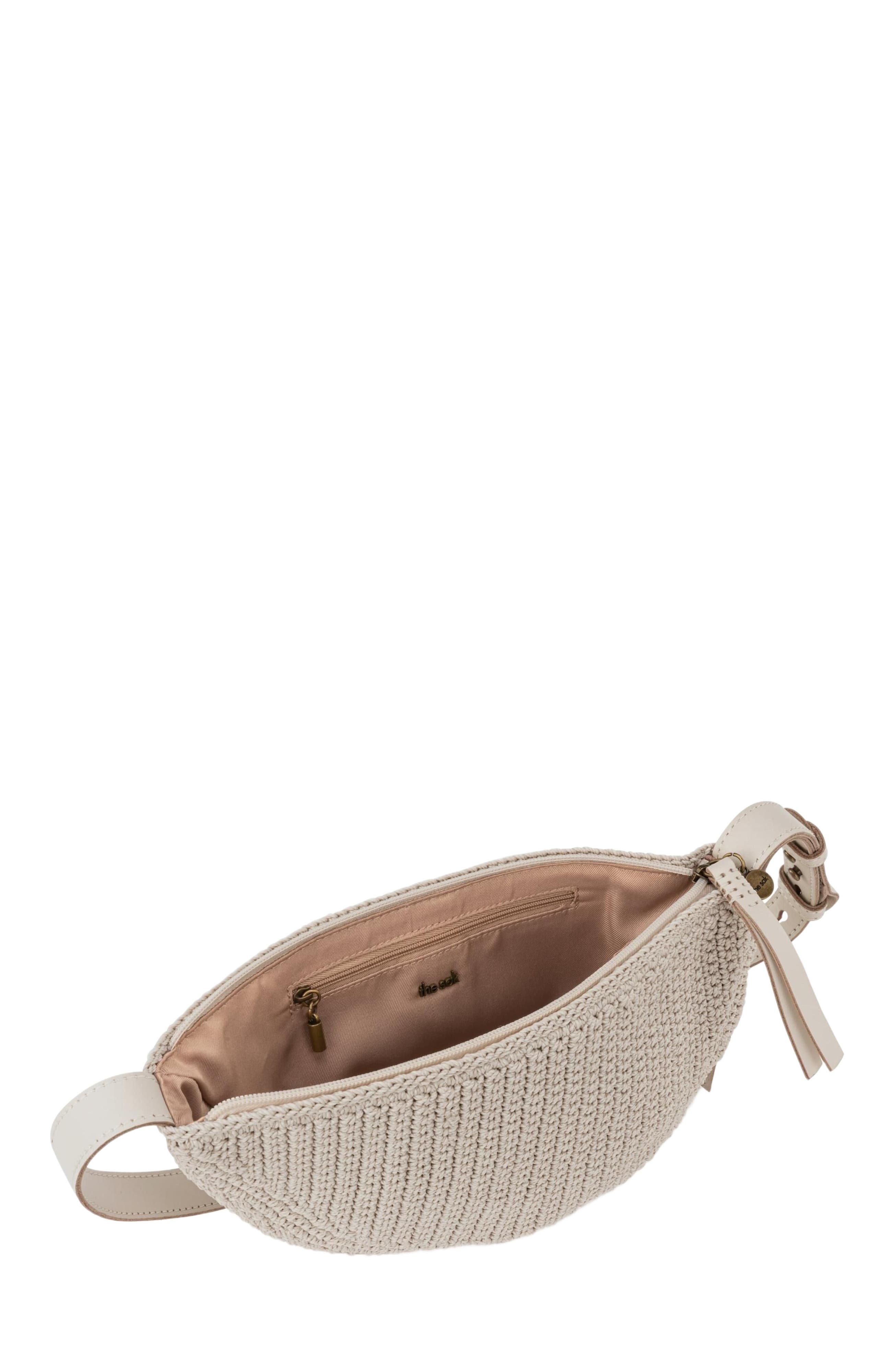 Tess Sling Crochet Bag, Alternate, color, Ecru