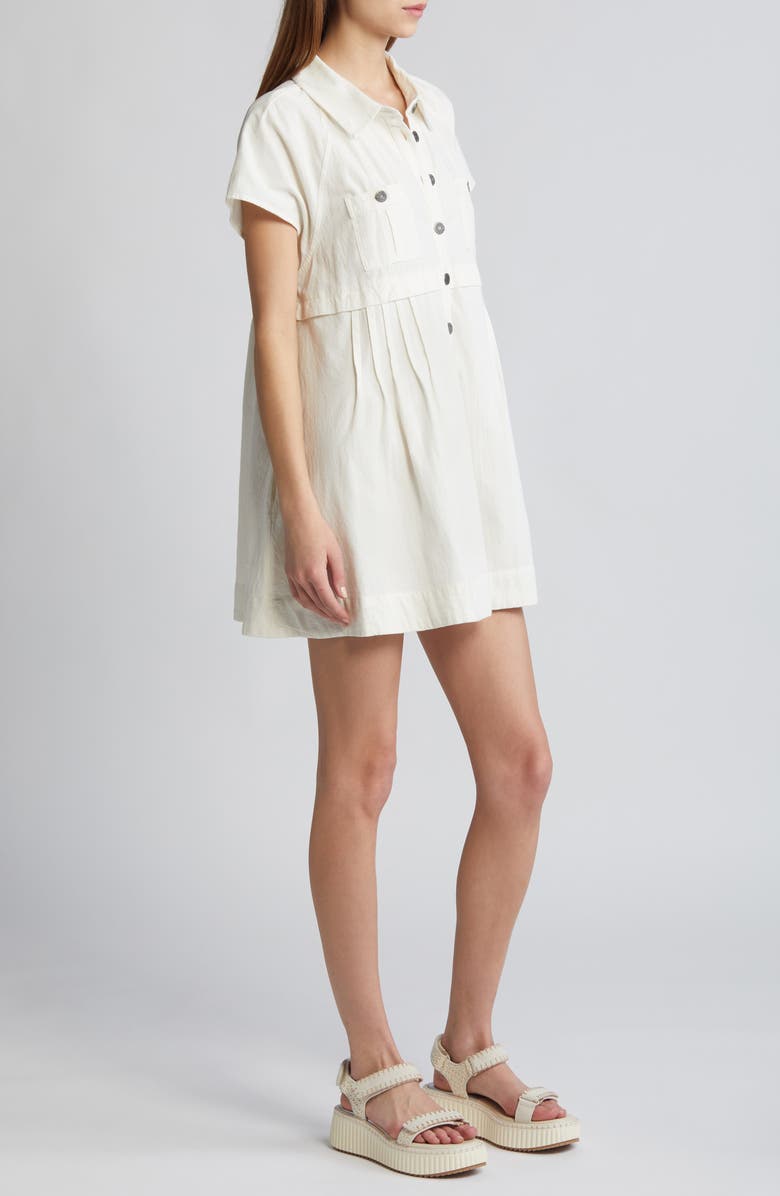 Free People Ronnie Cotton Poplin Mini Shirtdress, Alternate, color, 