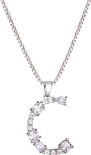Adornia Mixed Crystal Initial Pendant Necklace