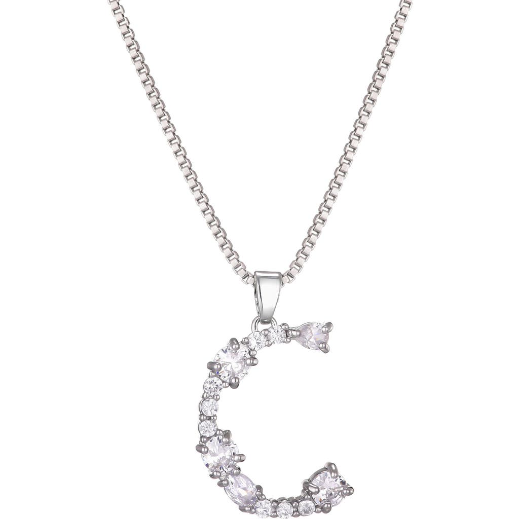 Adornia Mixed Crystal Initial Pendant Necklace