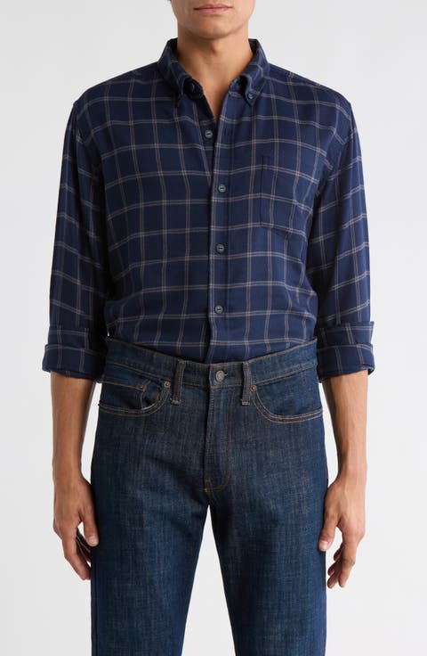 Luxe Plaid Flannel Button-Up Shirt