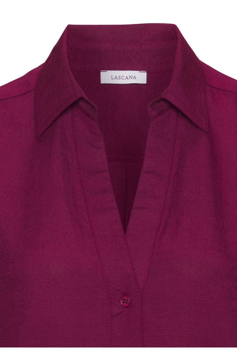 Sleeveless Button Down Blouse, Alternate, color, Plum