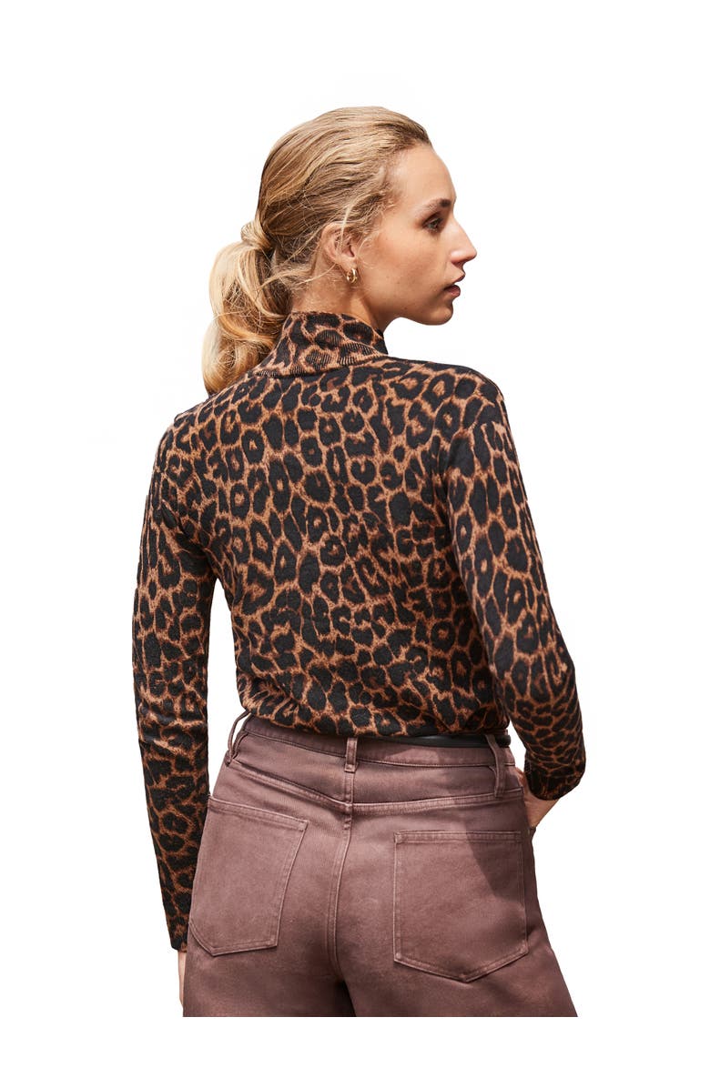 Ro&Zo Leopard High Neck Long Sleeve Jumper, Alternate, color, 