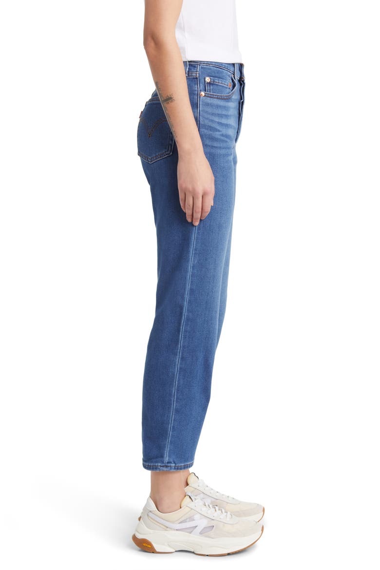 Ribcage High Waist Ankle Straight Leg Jeans, Alternate, color, HITZIG MID