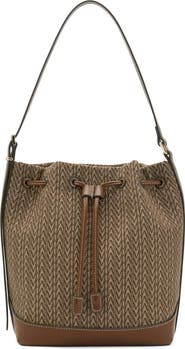 MANGO Logo Jacquard Bucket Bag