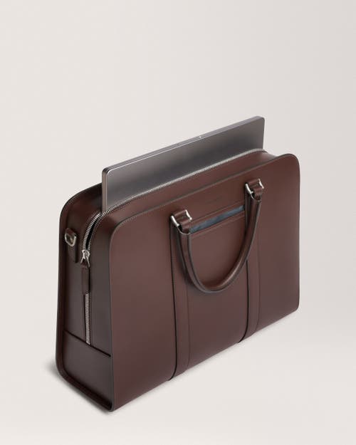 Carl Friedrik Palissy Overnight Briefcase In Chocolate