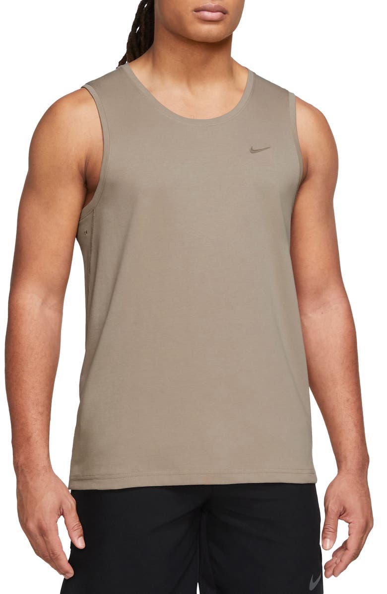 Nike Dri-FIT Primary Training Tank, Main, color, Khaki/ Heather/ Khaki